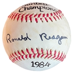 Ronald Reagan Single Signed Baseball JSA