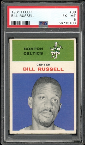 1961 Fleer #38 Bill Russell PSA 6 EX-MT