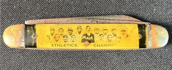 1914 Philadelphia Athletics/Boston Braves Champions Photo Pocket Knife With Seven HOFers