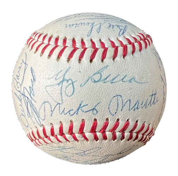 1956 New York Yankees Team Signed Baseball JSA LOA