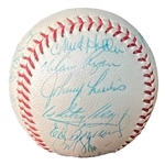 1966 New York Mets Team Signed Baseball with Rookie Nolan Ryan Auto JSA LOA