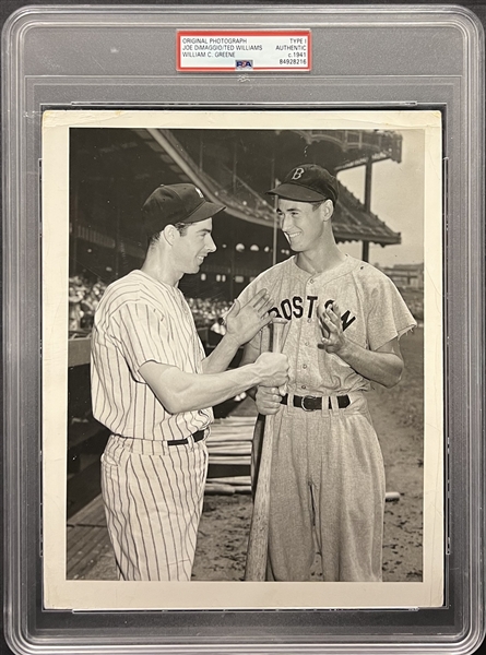 c. 1941 Joe DiMaggio And Ted Williams Type I Photograph William C. Greene PSA Authentic