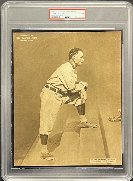 1909-13 M101-2 Sporting News Supplements Clark Griffith PSA 2 GD
