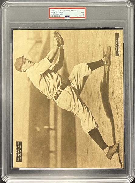 1909-13 M101-2 Sporting News Supplements Johnny Evers PSA 3 VG