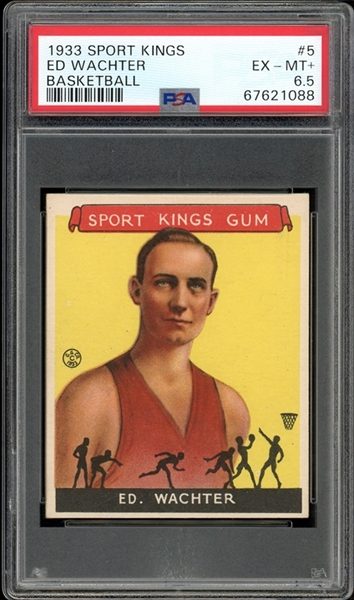 1933 Sport Kings #5 Ed Wachter Basketball PSA 6.5 EX-MT+