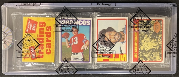 1972 Topps Football Unopened Rack Pack BBCE Authenticated