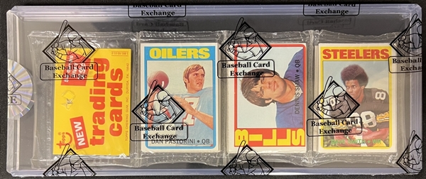 1972 Topps Football Unopened Rack Pack BBCE Authenticated