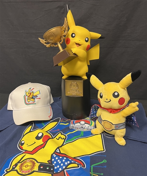 Exceptionally Rare 2014 Pokémon World Championship First Place Trophy And Memorabilia Group 