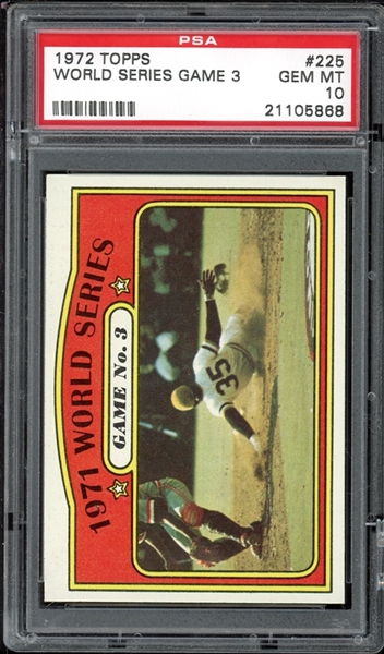 1972 Topps #225 World Series Game 3 PSA 10 GEM MINT
