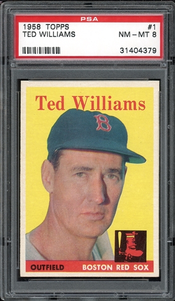 1958 Topps #1 Ted Williams PSA 8 NM-MT