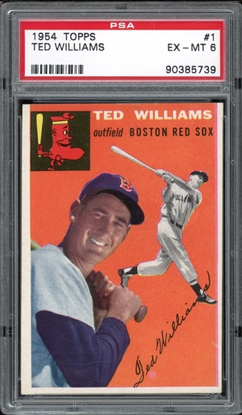 1954 Topps #1 Ted Williams PSA 6 EX-MT