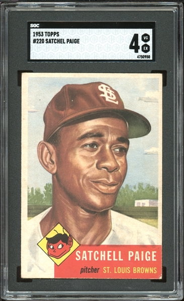 1953 Topps #220 Satchell Paige SGC 4 VG-EX