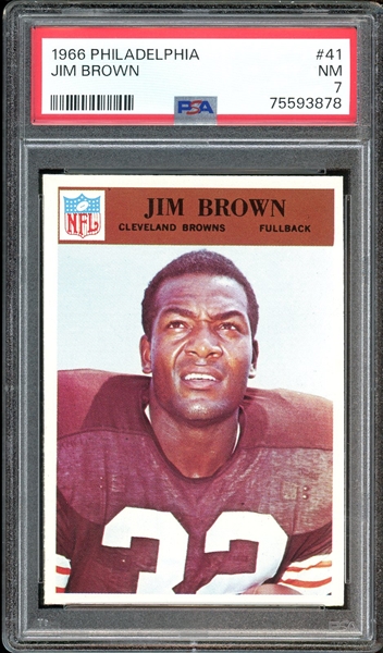 1966 Philadelphia #41 Jim Brown PSA 7 NM
