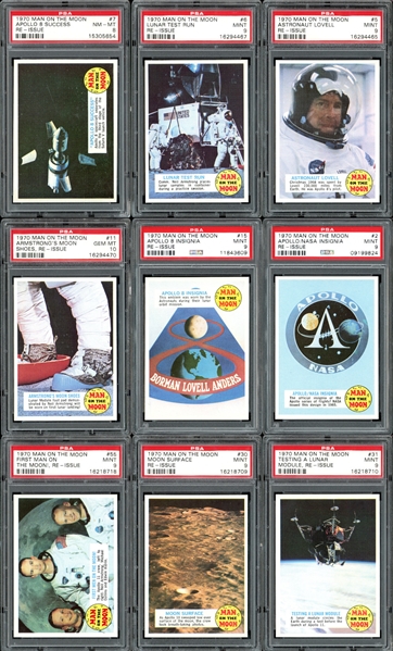 1970 Topps Man On The Moon Re-Issue Near Complete Set (94/99) All PSA Graded And #2 On The Current Finest Registry 