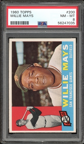 1960 Topps #200 Willie Mays PSA 8 NM-MT