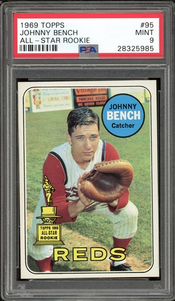 1969 Topps #95 Johnny Bench All-Star Rookie PSA 9 MINT