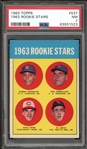 1963 Topps #537 Rookie Stars PSA 7 NM