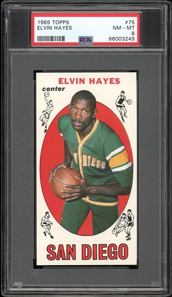 1969 Topps #75 Elvin Hayes PSA 8 NM-MT