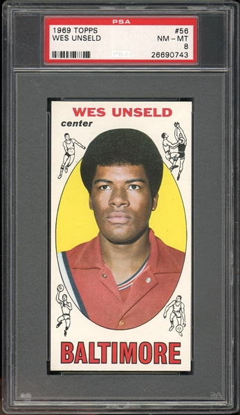 1969 Topps #56 Wes Unseld PSA 8 NM-MT