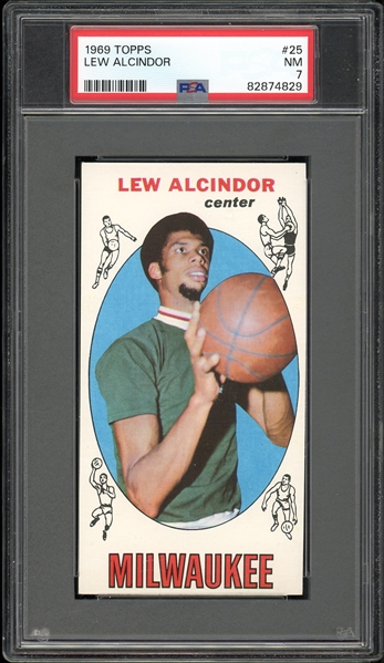 1969 Topps #25 Lew Alcindor PSA 7 NM