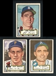 1952 Topps Baseball High Number Lot Of Three (3)