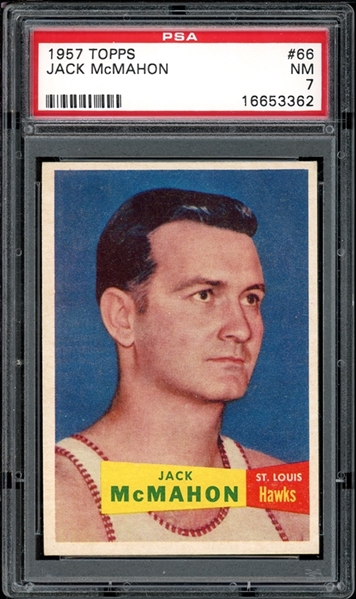 1957 Topps #66 Jack McMahon PSA 7 NM
