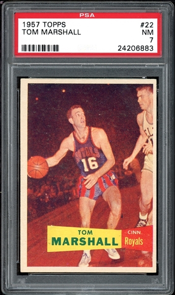 1957 Topps #22 Tom Marshall PSA 7 NM
