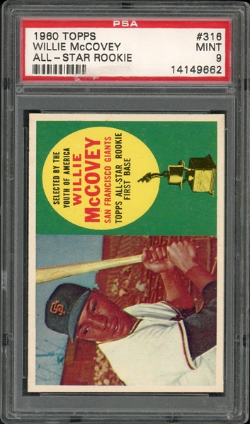 1960 Topps #316 Willie McCovey All Star Rookie PSA 9 MINT