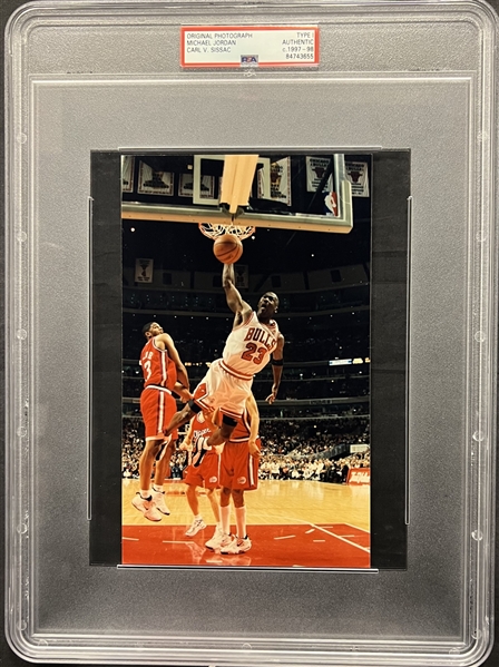 1997-98 "Last Dance" PSA Authenticated Type 1 Photo of Michael Jordan by Carl Sissac 