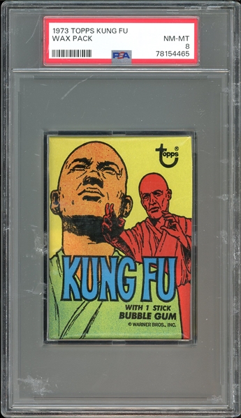 1973 Topps Kung Fu Wax Pack PSA 8 NM-MT