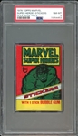 1976 Topps Marvel Super Heroes Stickers Wax Pack-Hulk PSA 8 NM-MT