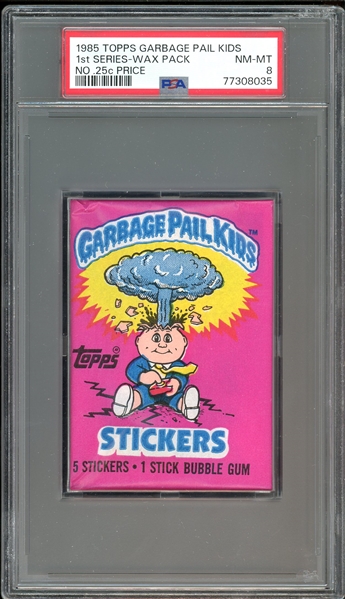 1985 Topps Garbage Pail Kids 1st Series-Wax Pack NO. 25c Price PSA 8 NM-MT