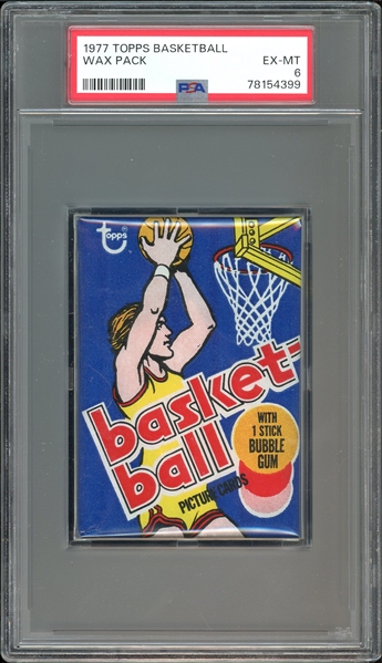 1977 Topps Basketball Wax Pack PSA 6 EX-MT