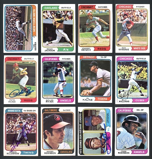 1974 Topps Partial (433/660) Autographed Set Plus 25 Autographed Cards From The Traded Set, JSA