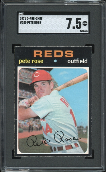 1971 O-Pee-Chee #100 Pete Rose SGC 7.5 NM+