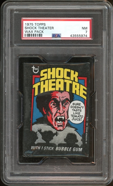 1975 Topps Shock Theatre Wax Pack PSA 7 NM
