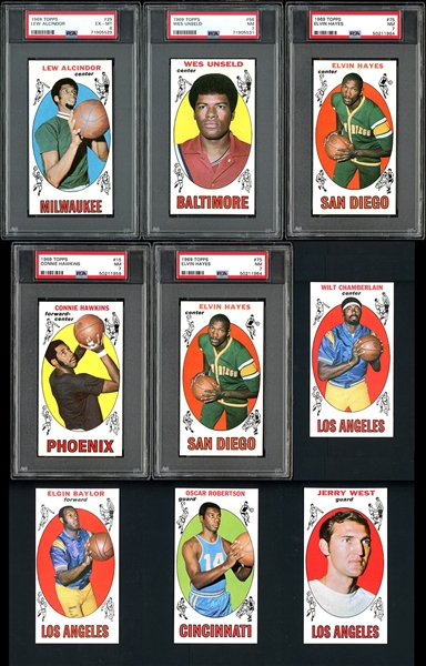 1969 Topps Basketball High Grade Complete Set With PSA
