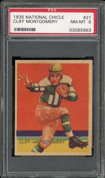 1935 National Chicle #21 Cliff Montgomery PSA 8 NM-MT