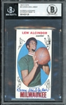 1969-70 Topps #25 Lew Alcindor (Kareem Abdul-Jabbar) Authentic Autograph BGS AUTO 10