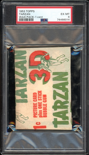 1953 Topps Tarzan Wax Pack 1 Cent PSA 6 EX-MT