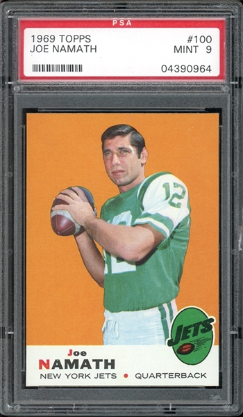 1969 Topps #100 Joe Namath PSA 9 MINT