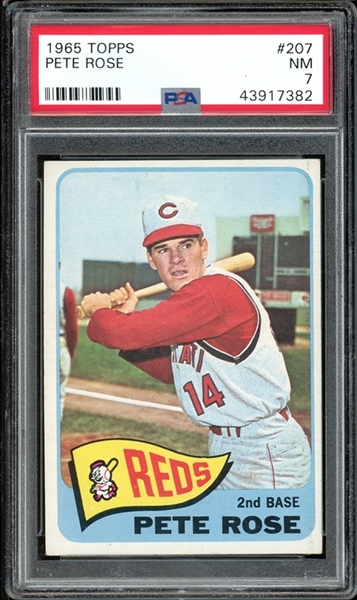 1965 Topps #207 Pete Rose PSA 7 NM