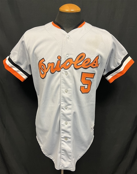 1975 Brooks Robinson Baltimore Orioles Signed Game Used Road Jersey      