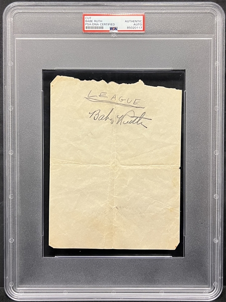 Babe Ruth Cut Autograph PSA/DNA Encapsulated 