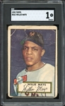 1952 Topps #261 Willie Mays SGC 1 POOR