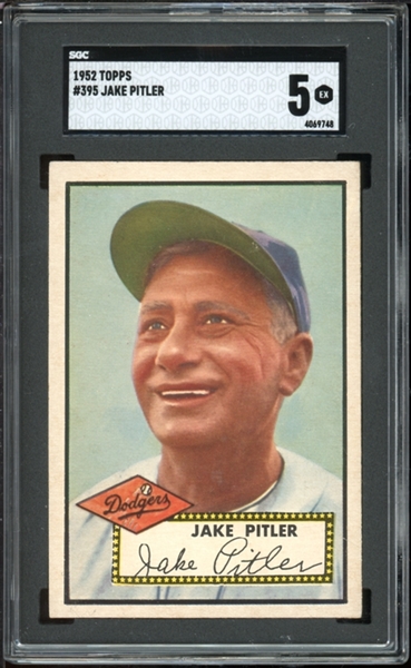 1952 Topps #395 Jake Pitler SGC 5 EX