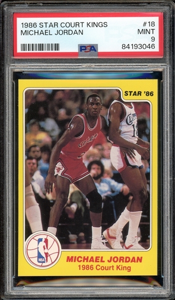 1986 Star Court Kings #18 Michael Jordan PSA 9 MINT