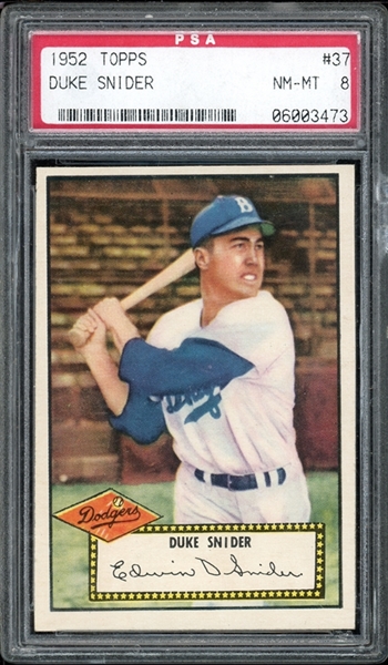 1952 Topps #37 Duke Snider PSA 8 NM-MT