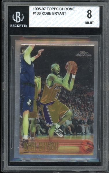 1996-97 Topps Chrome #138 Kobe Bryant BGS 8 NM-MT