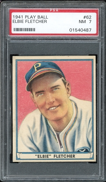 1941 Play Ball #62 Elbie Fletcher PSA 7 NM